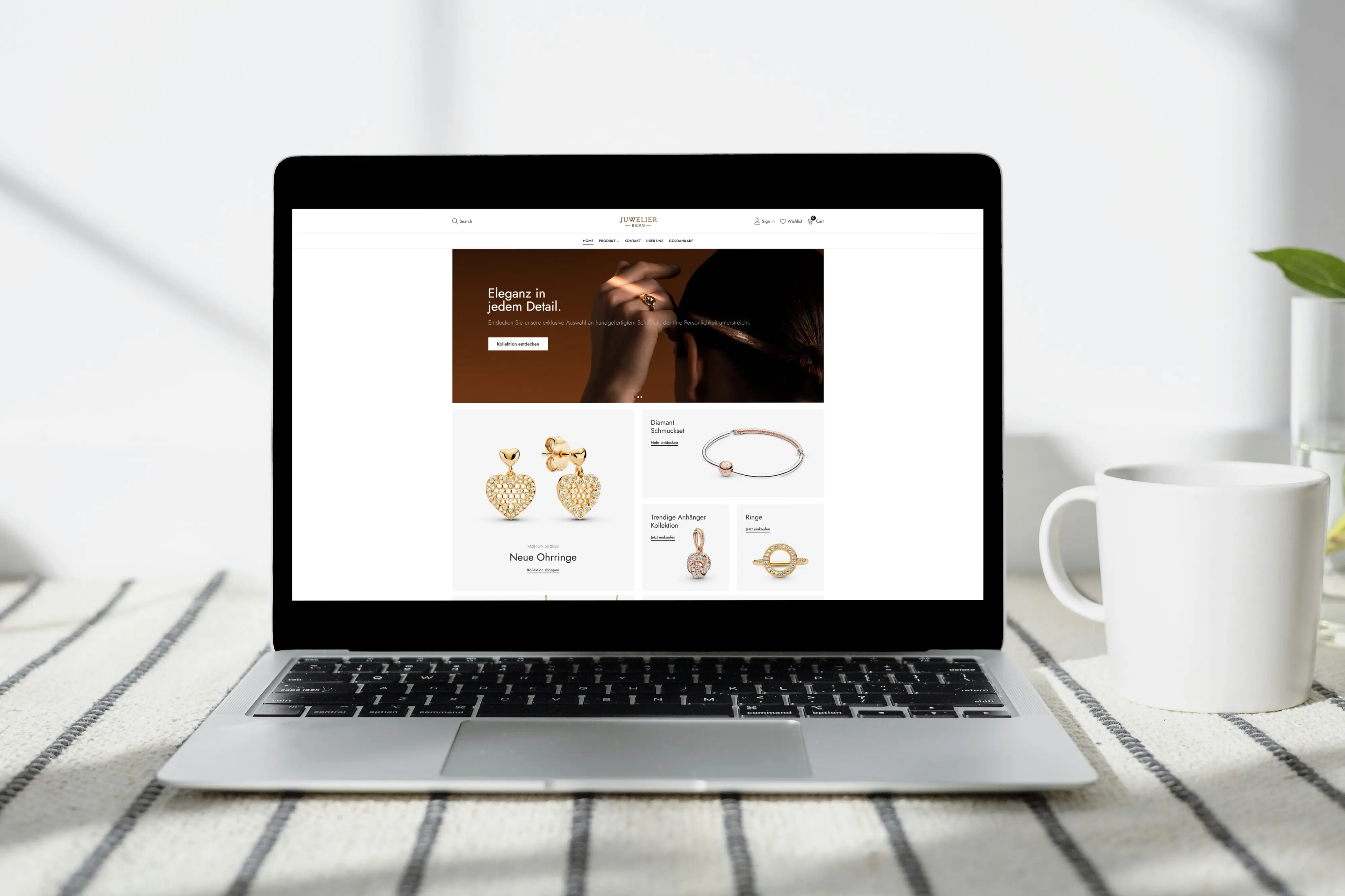 Online-Shop für Juwelier Berg