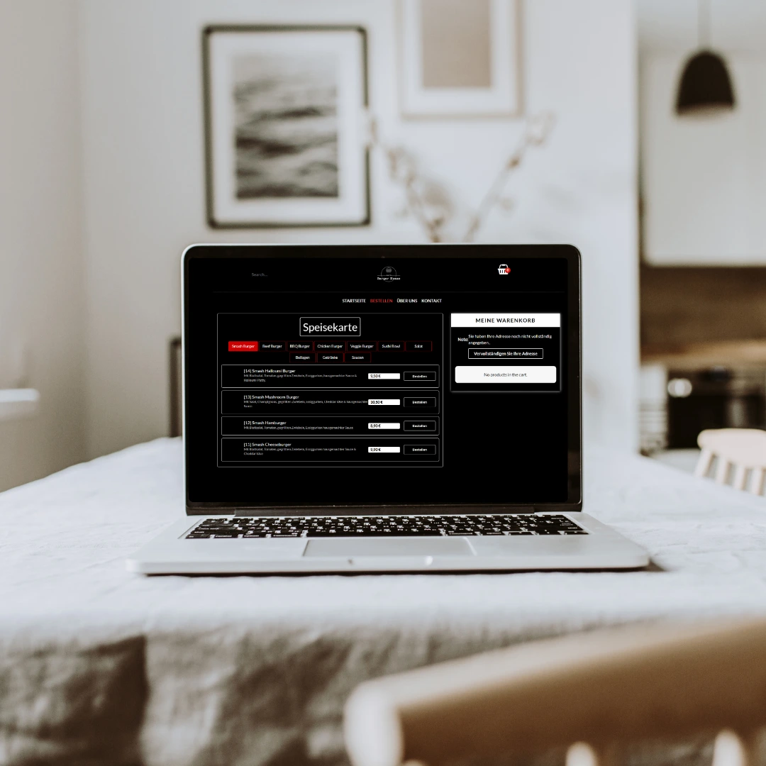 Rafs Burger Online-Bestellsystem